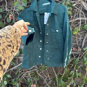 Zara Green Jacket new with tags oversized size medium